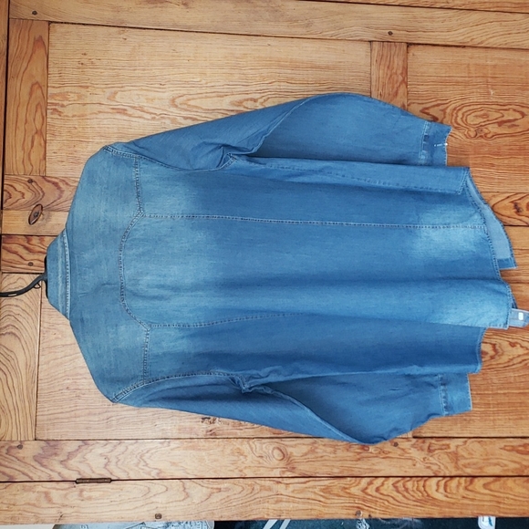 Coastal Blue Jean Soft Western XL L/S Shirt Like New! - Picture 3 of 3